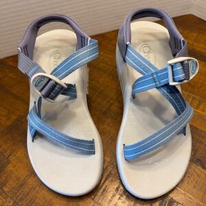 Chaco Bodhi Sandals Womens 8 Blue Grey Strappy Lightweight Sport Hiking